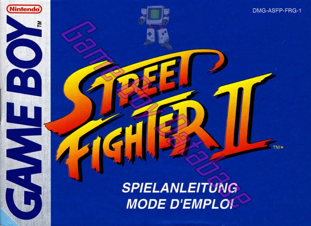 Street Fighter II FRG-1 Front of the booklet