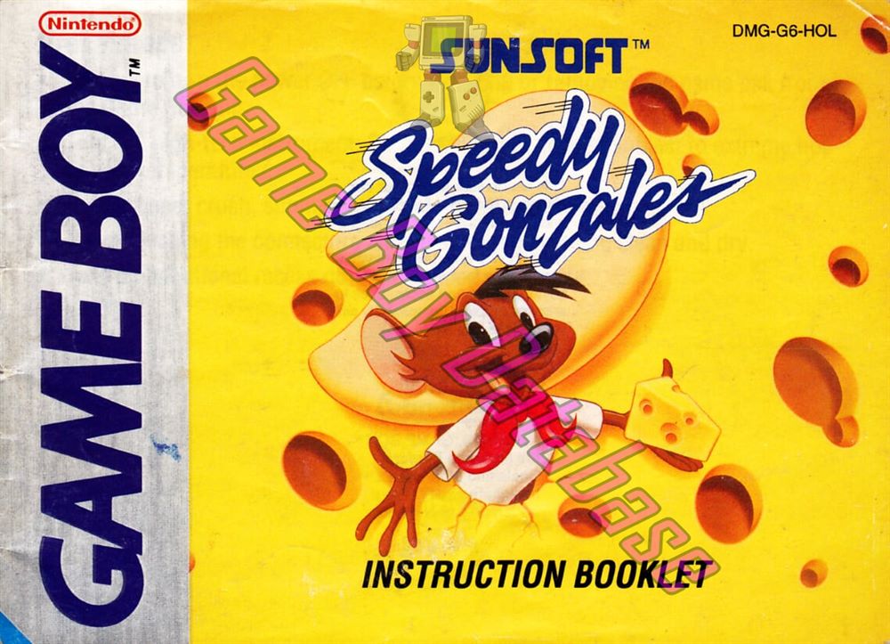 Speedy Gonzales HOL Front of the booklet