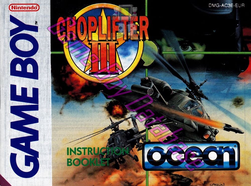 Choplifter III EUR Front of the booklet