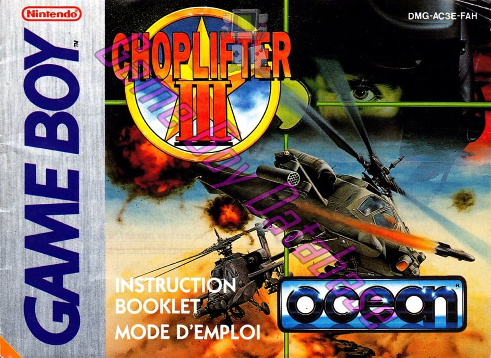 Choplifter III FAH Front of the booklet