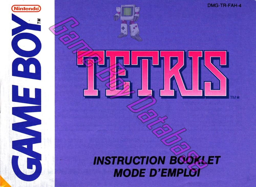 Tetris FAH-1 Front of the booklet