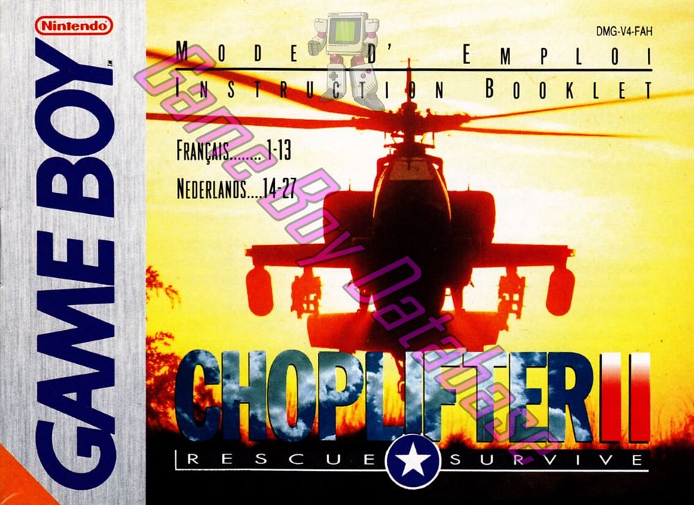 Choplifter II FAH Front of the booklet