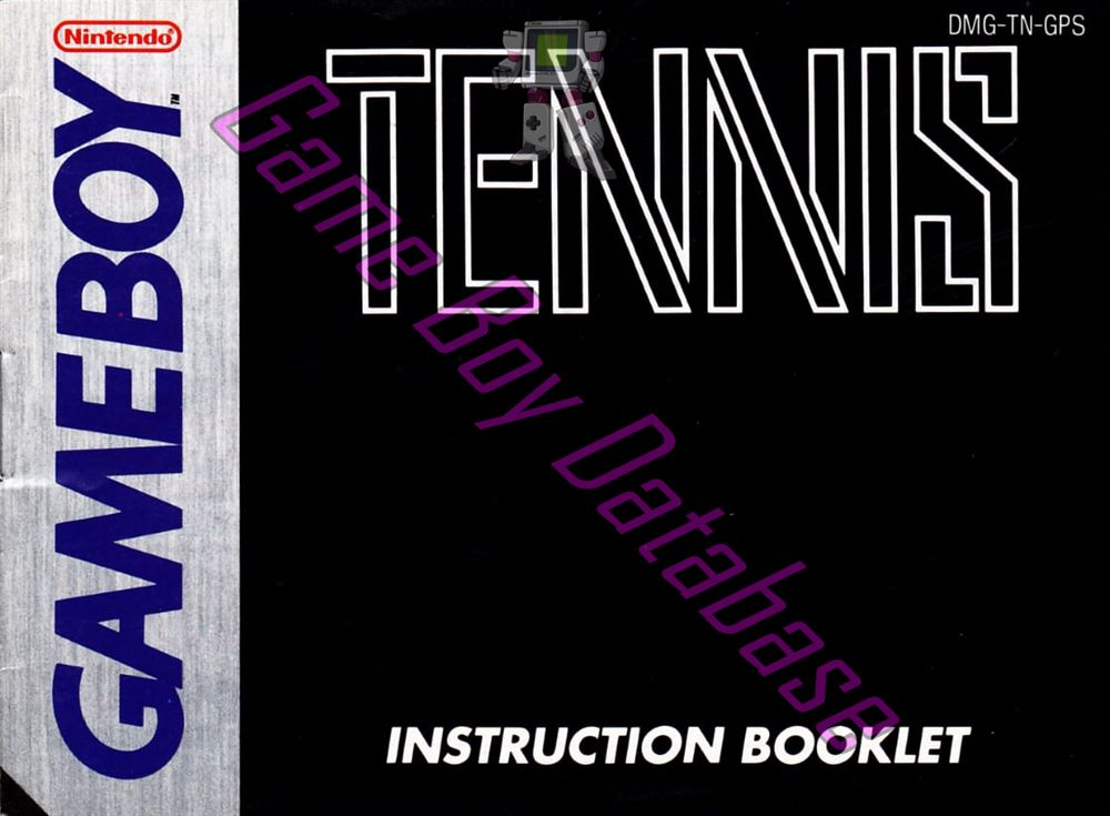 Tennis GPS-1 Front of the booklet