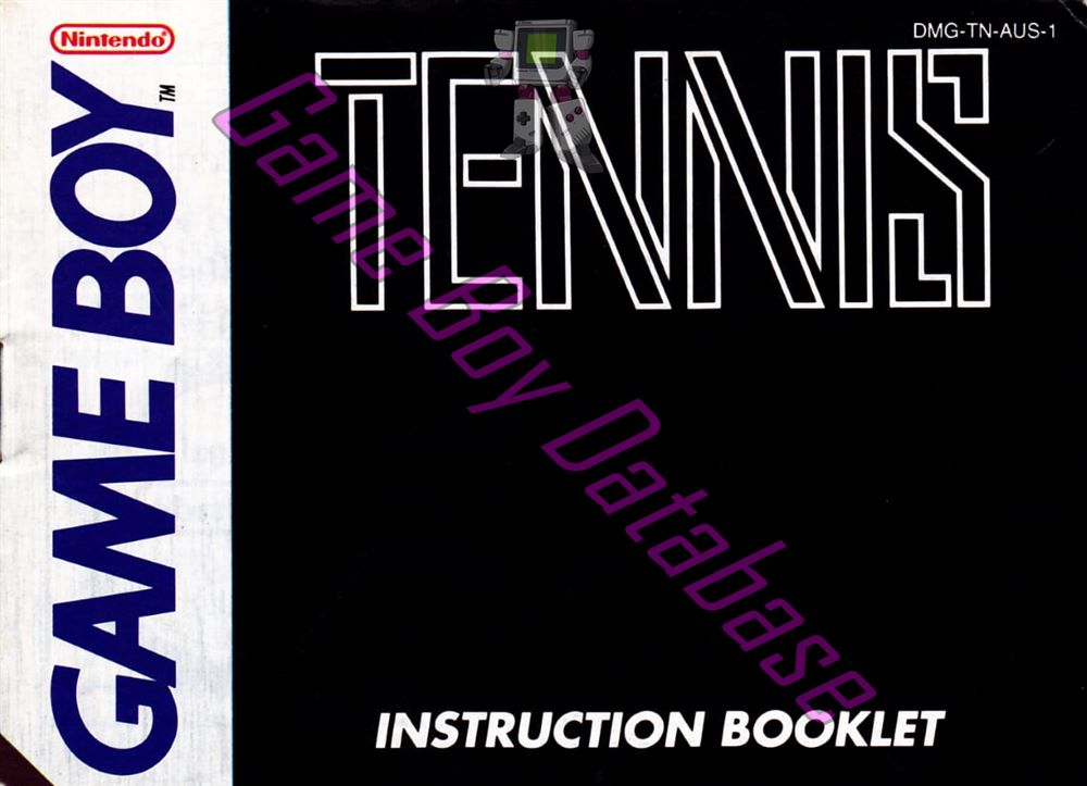 Tennis AUS-1 Front of the booklet