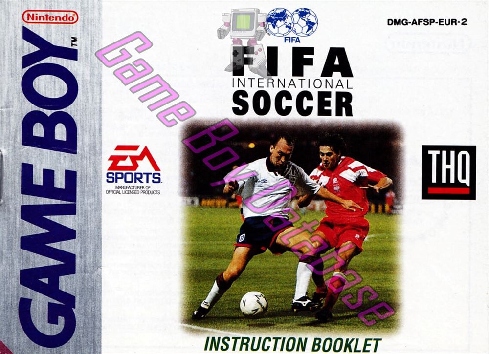 FIFA International Soccer EUR-1 Front of the booklet