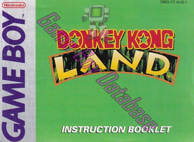 Donkey Kong Land AUS-1 Front of the booklet