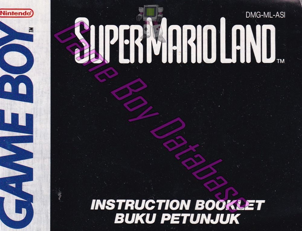 Super Mario Land ASI Front of the booklet