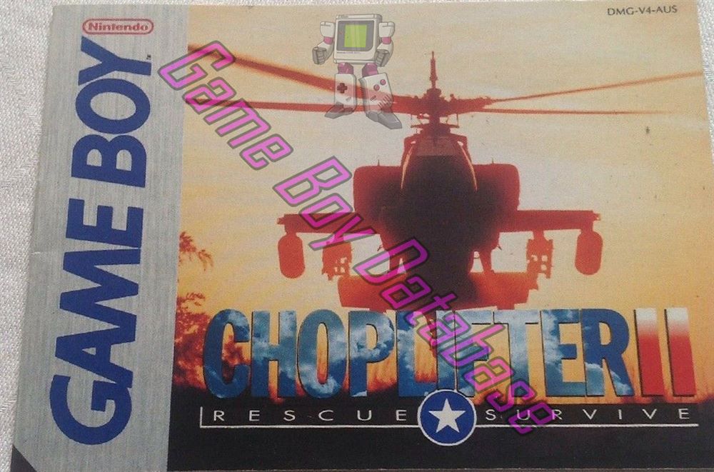 Choplifter II AUS Front of the booklet