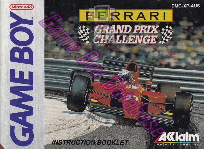 Ferrari Grand Prix Challenge AUS Front of the booklet