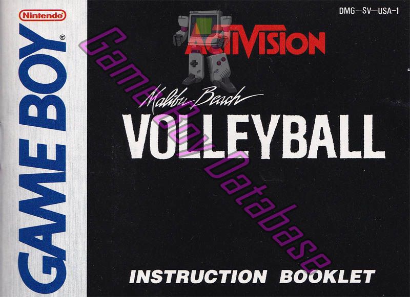 Malibu Beach Volleyball USA-1 Front of the booklet