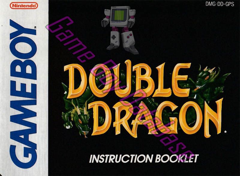 Double Dragon GPS Front of the booklet