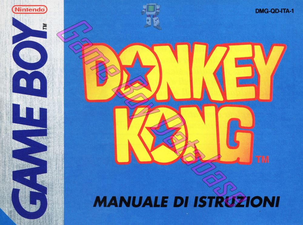 Donkey Kong ITA-1 Front of the booklet