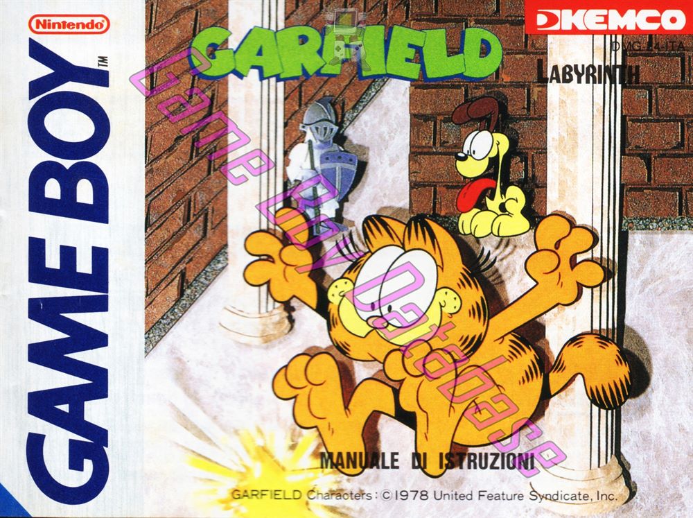 Garfield Labyrinth ITA Front of the booklet