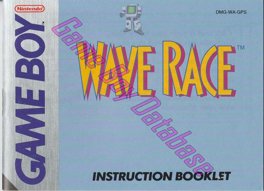 Wave Race GPS Front of the booklet