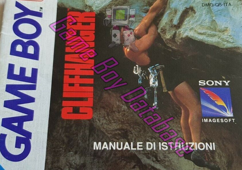 Cliffhanger ITA Front of the booklet