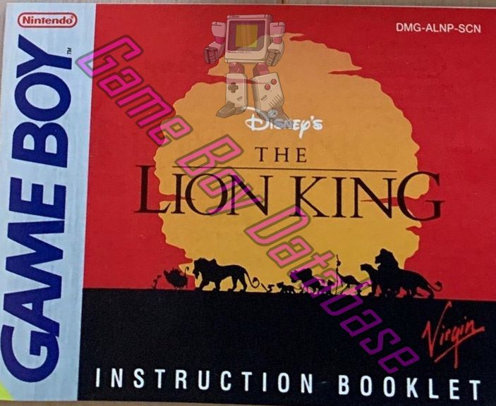 Lion King (Disney's the) SCN Front of the booklet