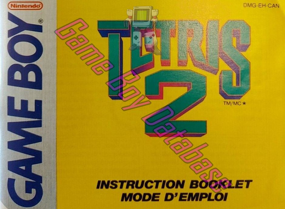 Tetris 2 CAN Front of the booklet