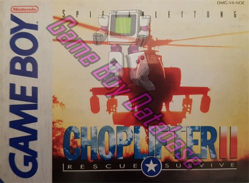 Choplifter II NOE Front of the booklet