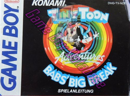 Tiny Toon Adventures Babs' Big Break NOE Front of the booklet