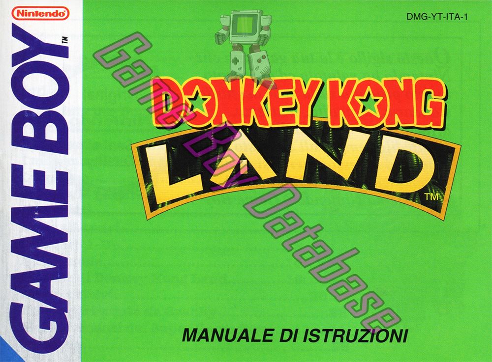 Donkey Kong Land ITA-1 Front of the booklet