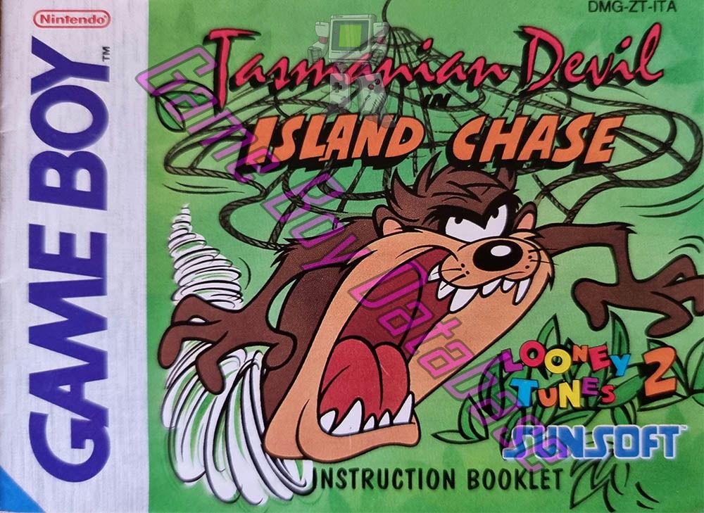 Tasmanian Devil in Island Chase ITA Front of the booklet