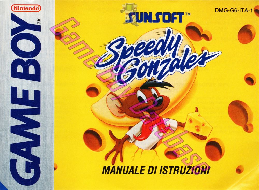 Speedy Gonzales ITA-1 Front of the booklet