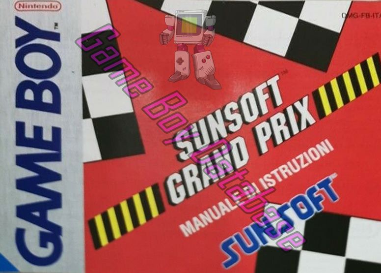 Sunsoft Grand Prix ITA Front of the booklet