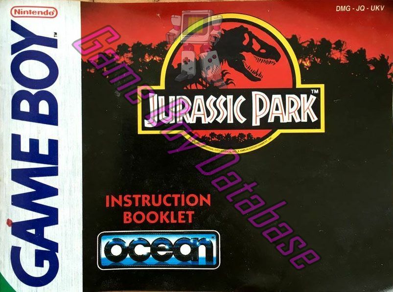 Jurassic Park UKV-1 Front of the booklet