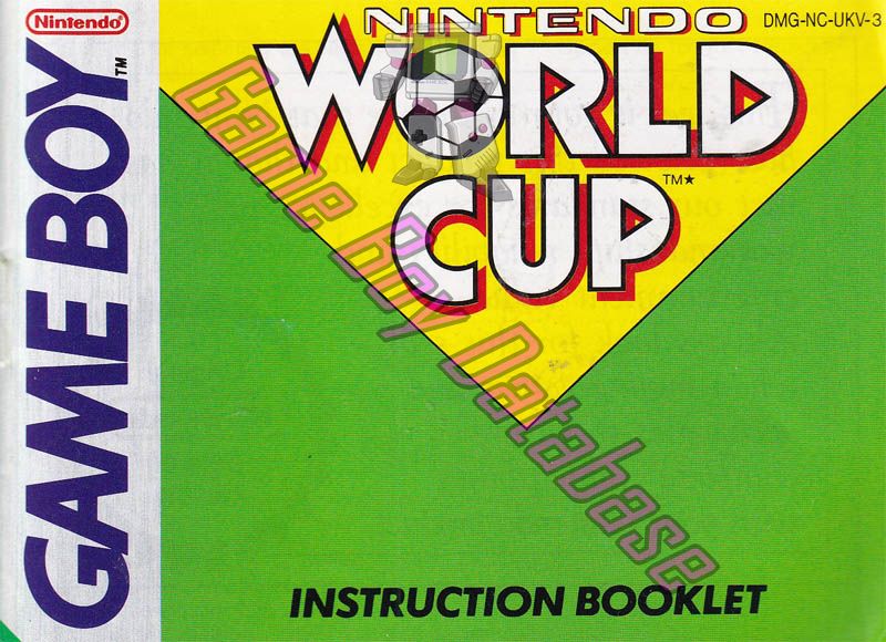 Nintendo World Cup UKV-1 Front of the booklet