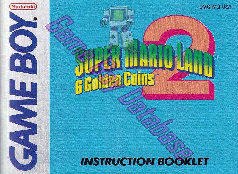 Super Mario Land 2: 6 Golden Coins  USA Front of the booklet