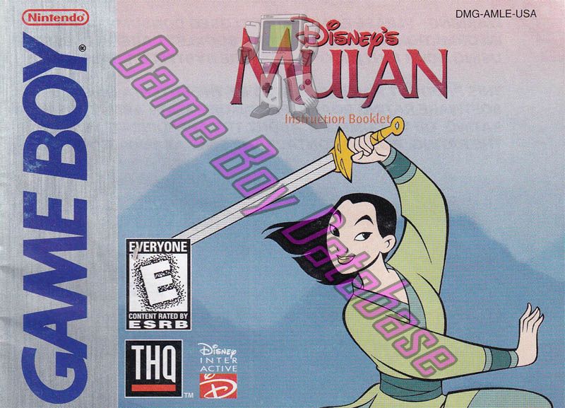 Mulan (Disney's) USA Front of the booklet