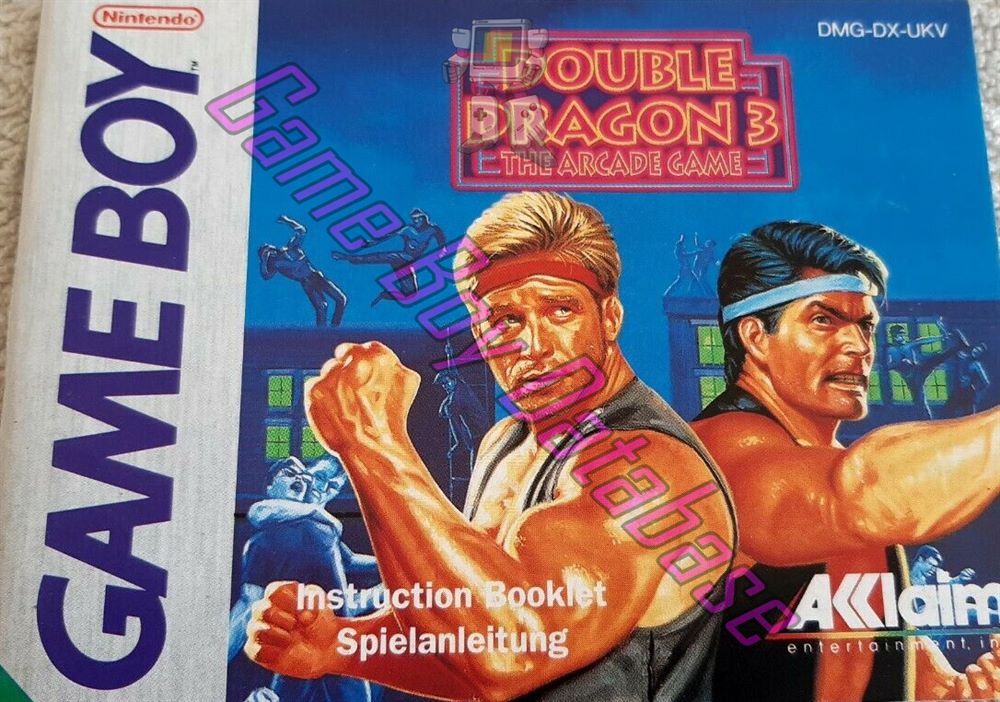 Double Dragon 3 the Arcade Game UKV Front of the booklet