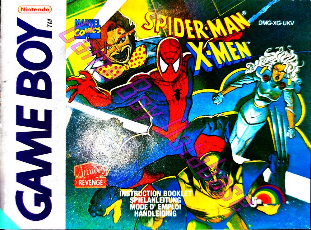 Spider-Man X-Men UKV Front of the booklet