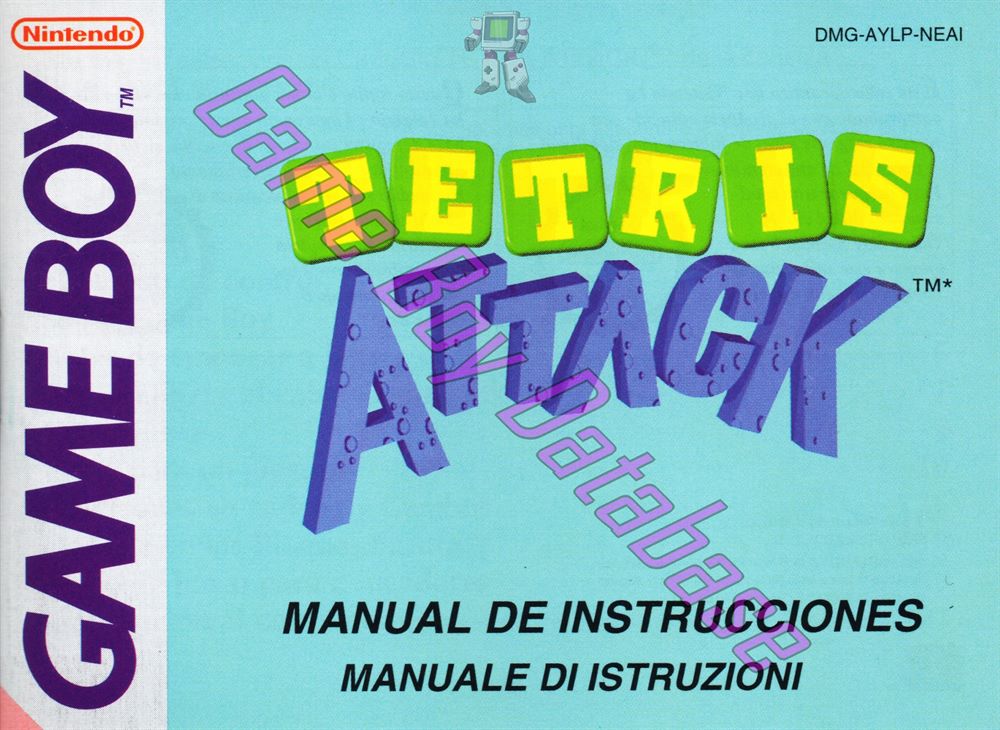 Tetris Attack NEAI Front of the booklet