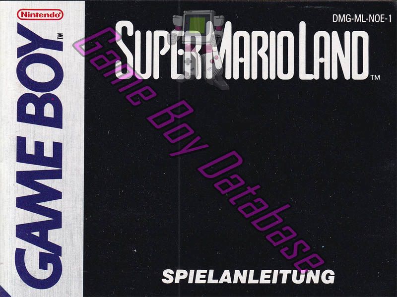 Super Mario Land NOE-2 Front of the booklet