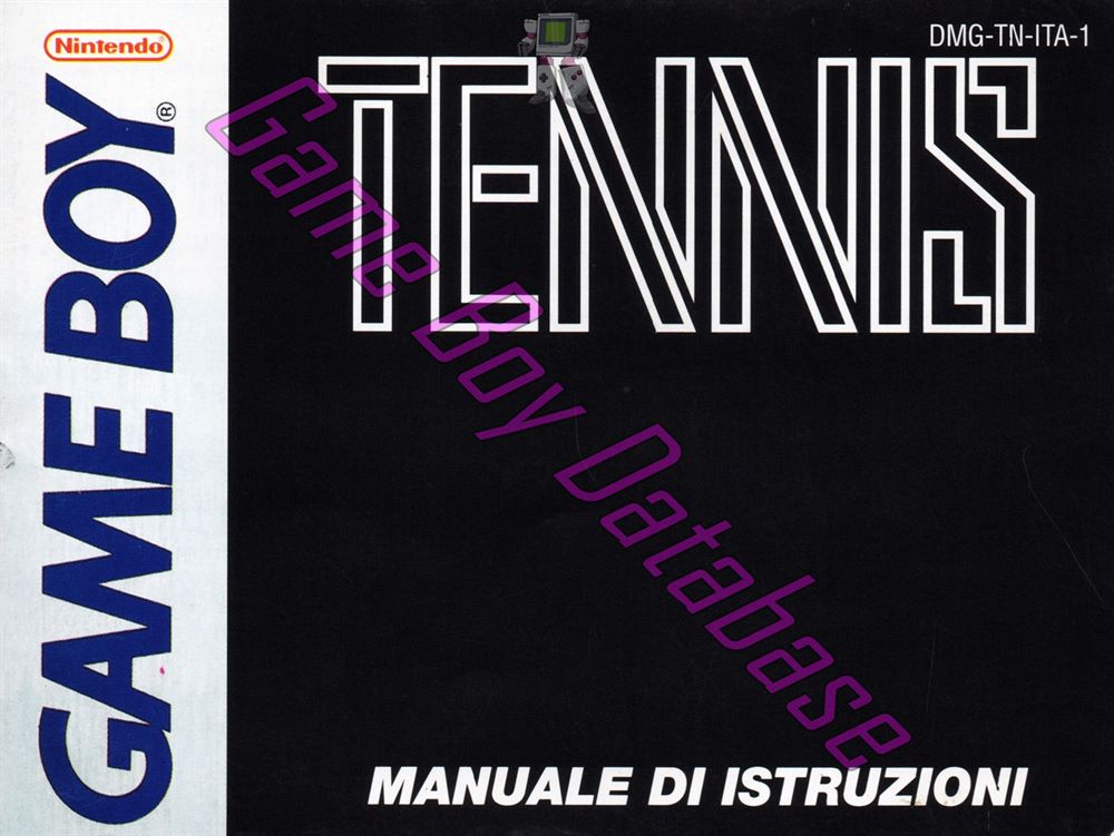 Tennis (CD Verte Version) ITA-1 Front of the booklet