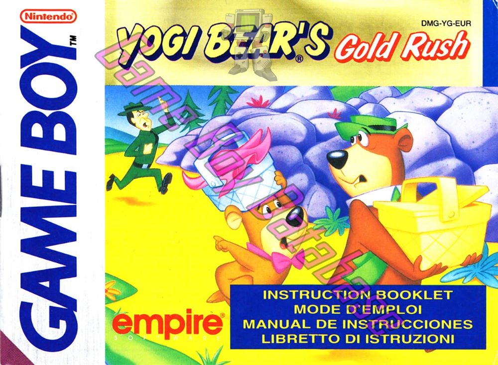 Yogi Bear's Gold Rush EUR Front of the booklet