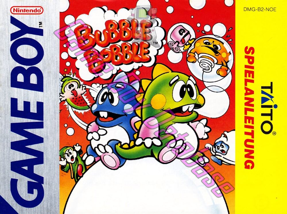 Bubble Bobble NOE Front of the booklet