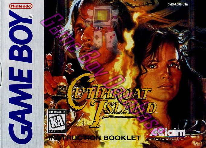 CutThroat Island USA Front of the booklet