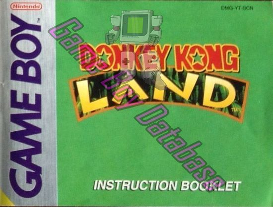 Donkey Kong Land SCN-1 Front of the booklet