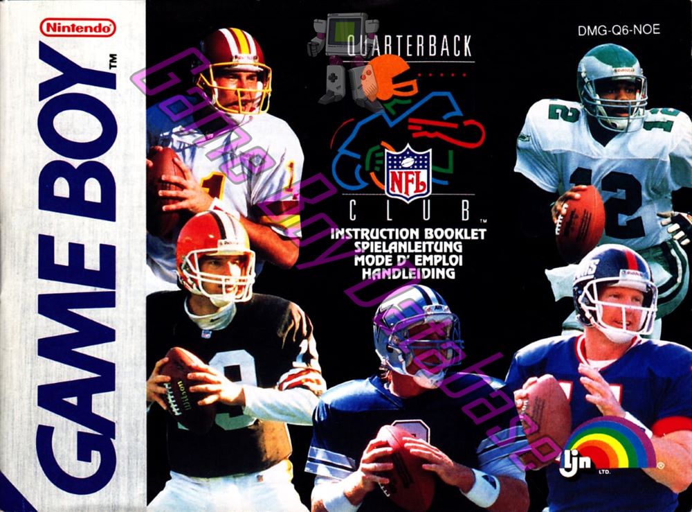 NFL Quarterback Club NOE Front of the booklet