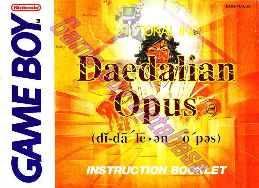 Daedalian Opus USA Front of the booklet