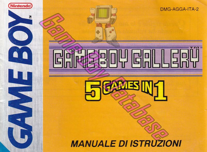 Game Boy Gallery 5 in 1 ITA-2 Front of the booklet