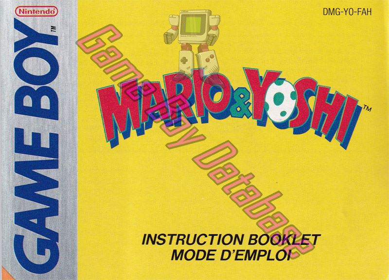 Mario & Yoshi FAH Front of the booklet