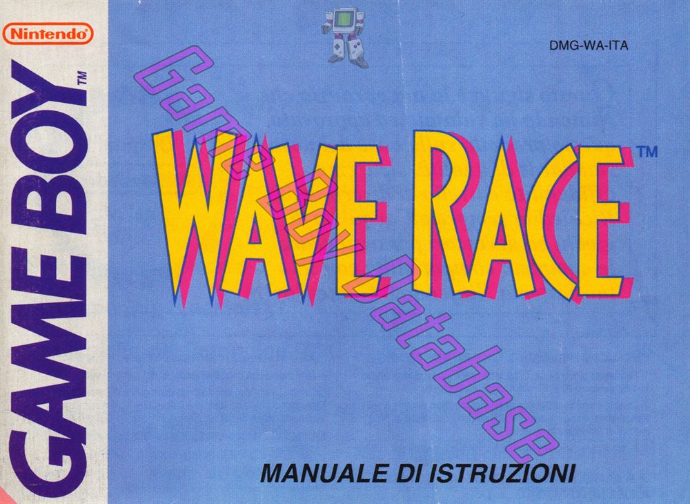 Wave Race ITA Front of the booklet