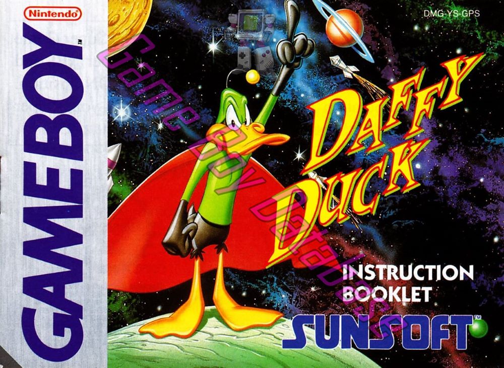 Daffy Duck GPS Front of the booklet