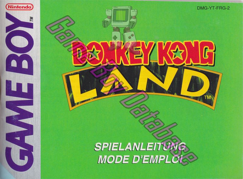 Donkey Kong Land FRG-2 Front of the booklet