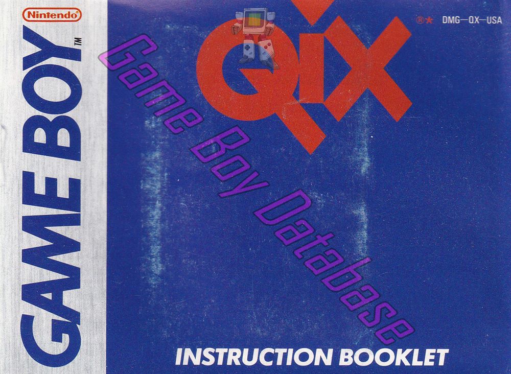 Qix USA Front of the booklet