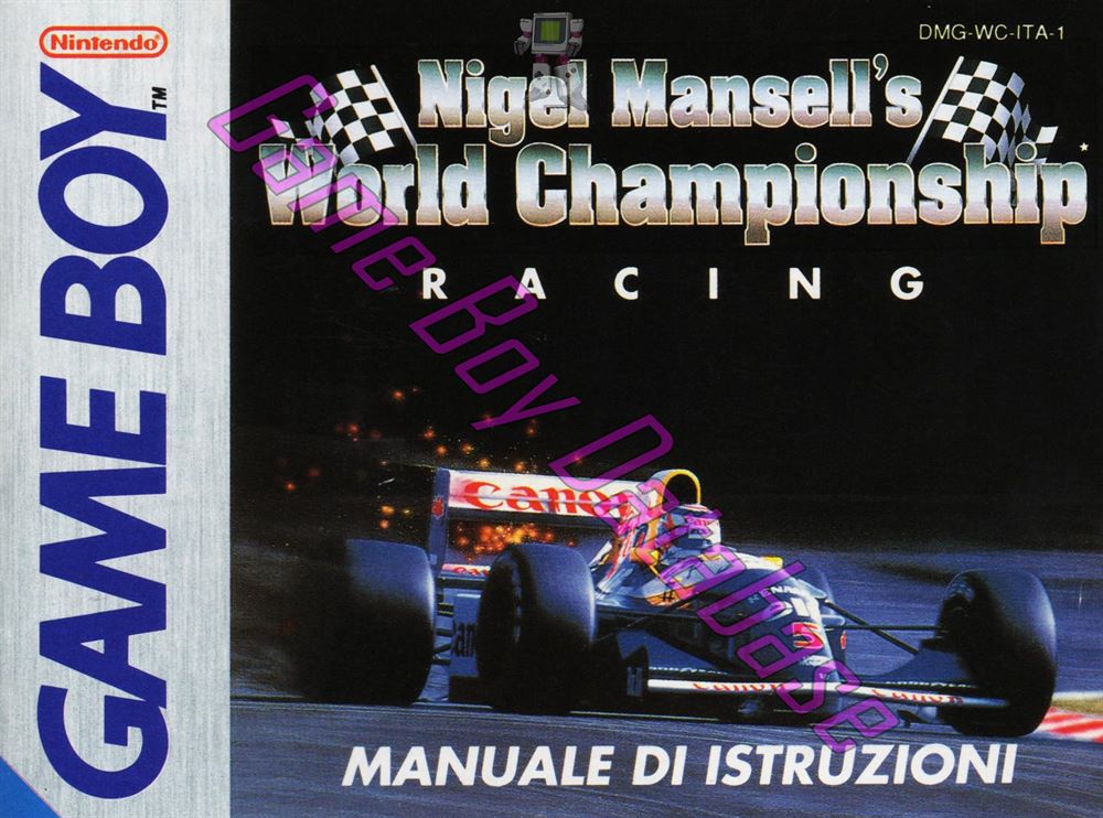 Nigel Mansell’s World Championship ITA-1 Front of the booklet