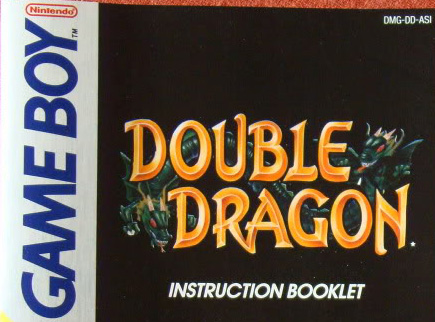 Double Dragon ASI Front of the booklet